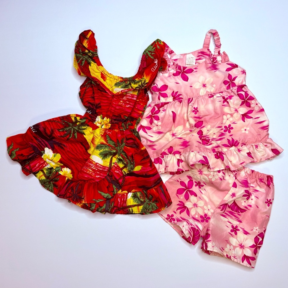 Girls' Floral Hawaiian Dresses